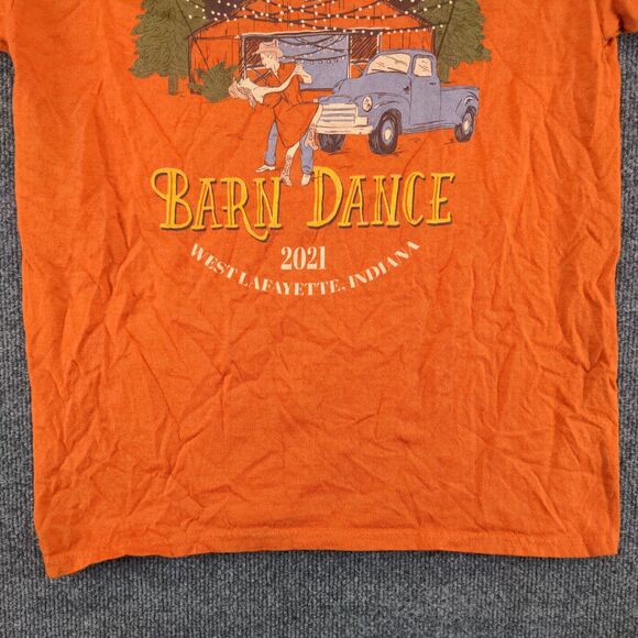 Gildan Men's Alpha Gamma Delta T-Shirt Orange Medium Short Sleeve Heavy Cotton - Picture 8 of 14